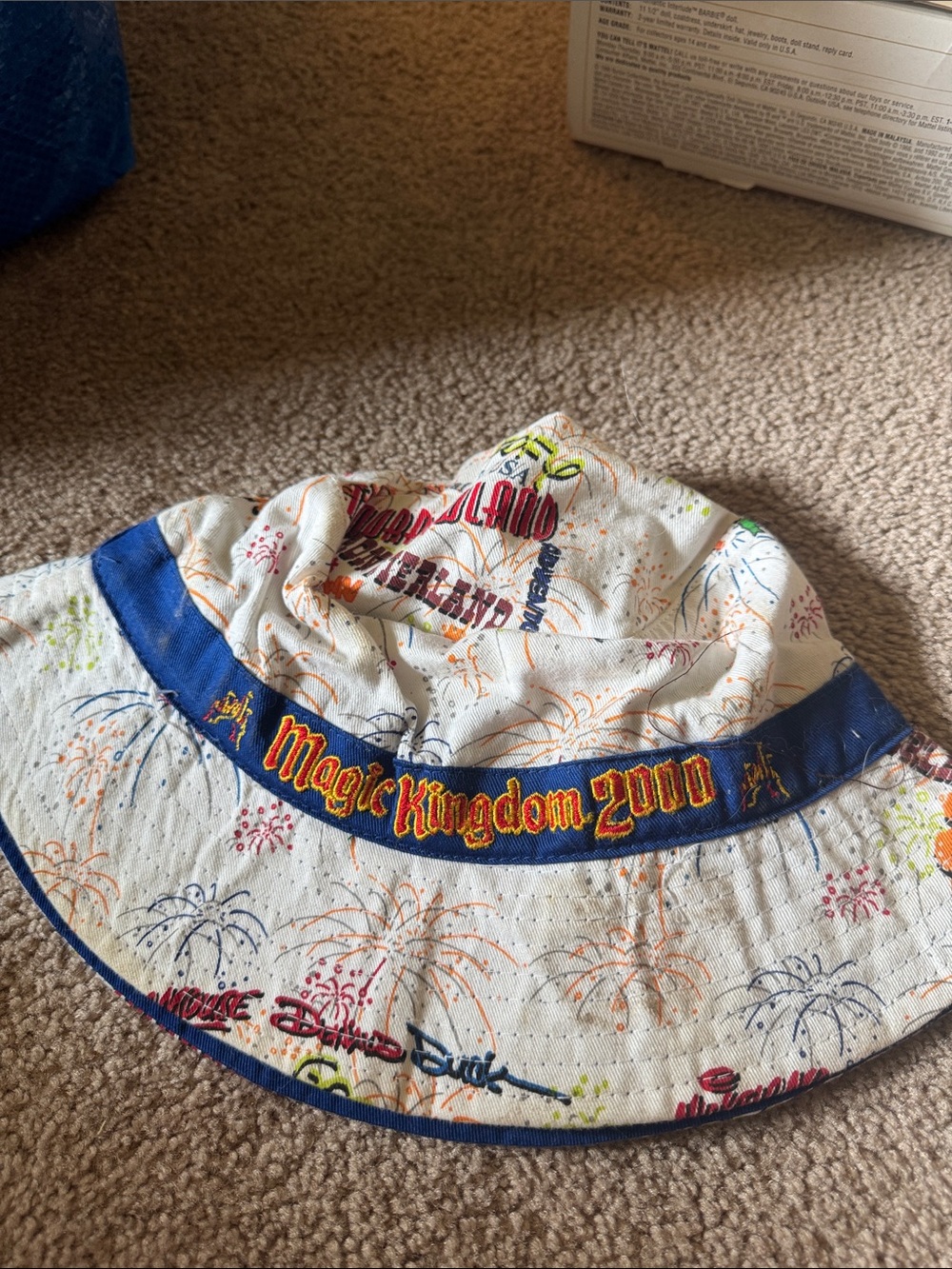 Disney Magic Kingdom 2000 Fireworks Bucket hat rare y2k
